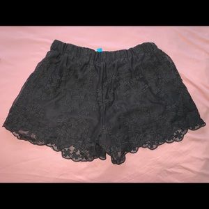 Black Lace Shorts